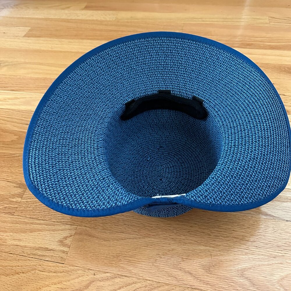 Cappelli Straworld Blue Straw Facesaver Hat - Picture 3 of 7